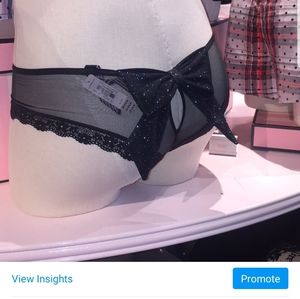 Victoria Secret sparkly bow panty nwt